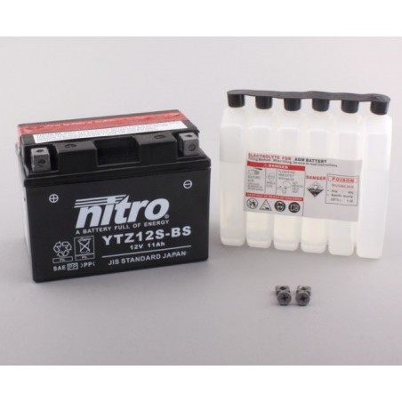 NITRO YTZ12S-BS AGM ouvert avec pack acide