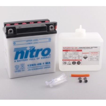 Batterie NITRO pour moto 12N9-4B-1 WA Batterie NITRO pour moto 12N9-4B-1 WA
