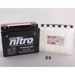 NITRO YTX24H-BS AGM ouvert avec pack acide HP
