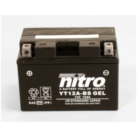 Batterie moto NITRO YT12A-BS AGM GEL Batterie moto NITRO YT12A-BS AGM GEL