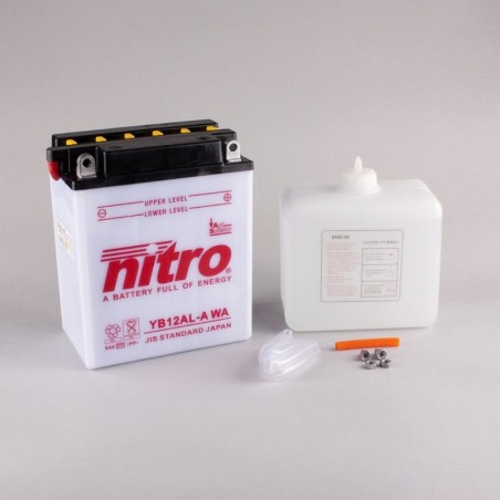NITRO YB12AL-A ouvert avec pack acide