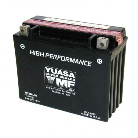 Batterie pour moto YTX24HL-BS YUASA avec pack acide