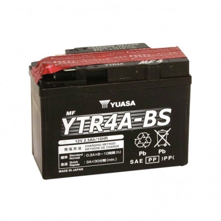 Batterie YTR4A-BS AGM YUASA avec pack acide
