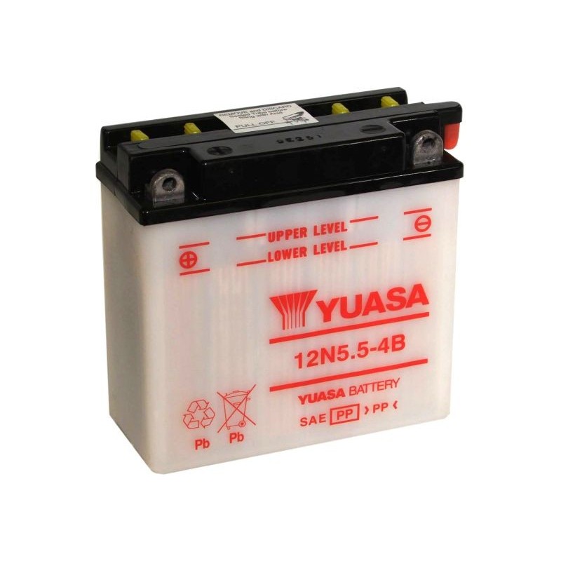 Batterie YUASA pour moto 12N5.5-4B