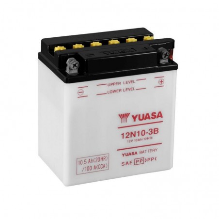 Batterie YUASA pour moto 12N10-3B Batterie YUASA pour moto 12N10-3B