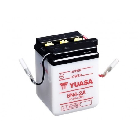 Batterie YUASA pour moto 6N4-2A Batterie YUASA pour moto 6N4-2A