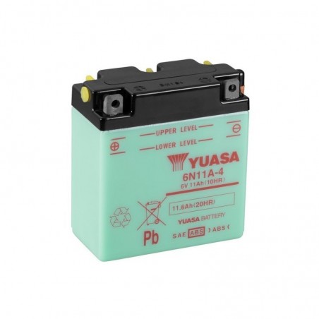 Batterie YUASA pour moto 6N11A-4 Batterie YUASA pour moto 6N11A-4