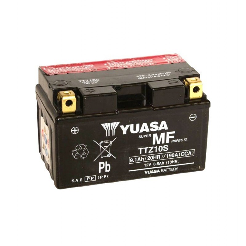 Batterie YUASA pour moto YUASA TTZ10S-BS AGM ouvert avec pack acide