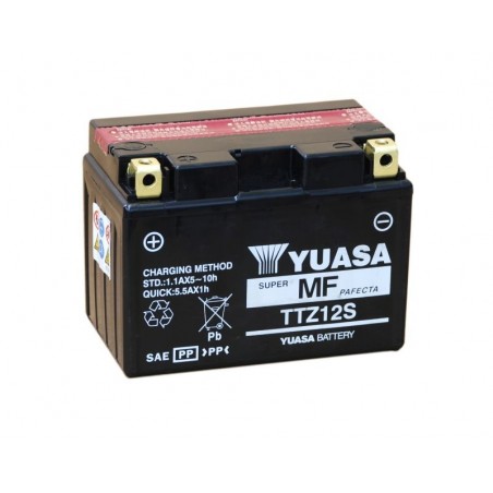 Batterie YUASA pour moto YUASA TTZ12S-BS AGM ouvert avec pack acide