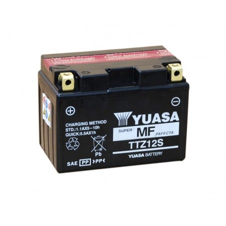 Batterie YUASA pour moto YUASA TTZ12S-BS AGM ouvert avec pack acide Batterie YUASA pour moto YUASA TTZ12S-BS AGM ouvert avec pack acide