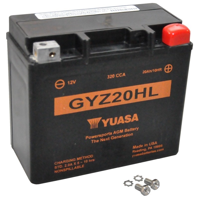 Batterie YUASA pour moto YUASA GYZ20HL AGM