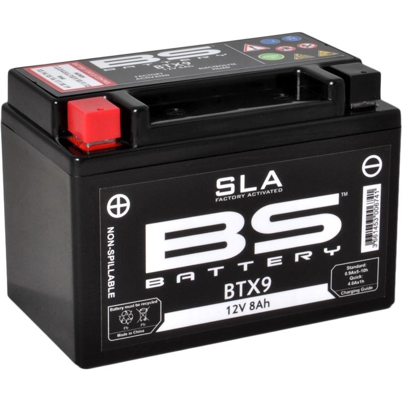 Batterie de moto BS BTX9 SLA