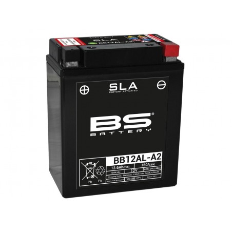 BATTERIE DE MOTO BS BB12AL-A2 SLA activé d'usine BATTERIE DE MOTO BS BB12AL-A2 SLA activé d'usine