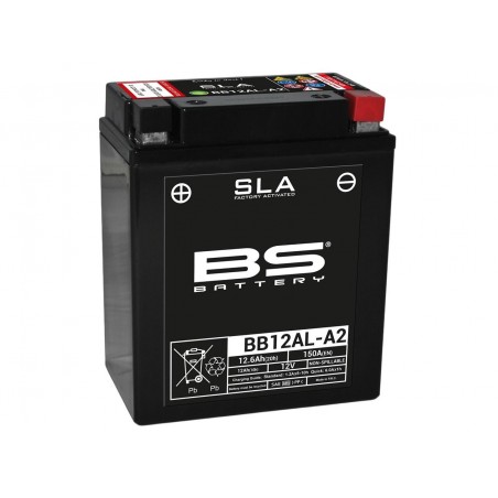 BATTERIE DE MOTO BS BB12AL-A2 SLA activé d'usine