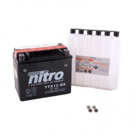 NITRO YTX12-BS AGM ouvert avec pack acide