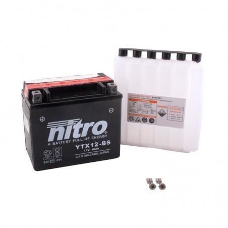 NITRO YTX12-BS AGM ouvert avec pack acide NITRO YTX12-BS AGM ouvert avec pack acide