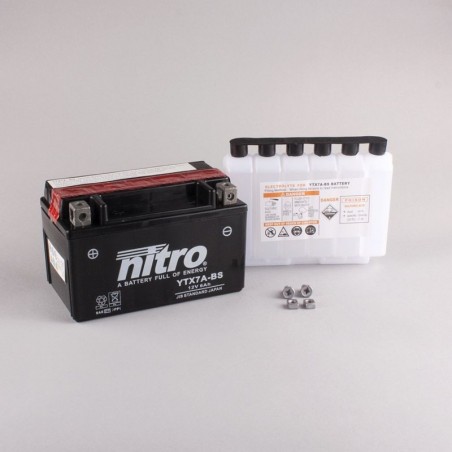 NITRO YTX7A-BS AGM ouvert avec pack acide