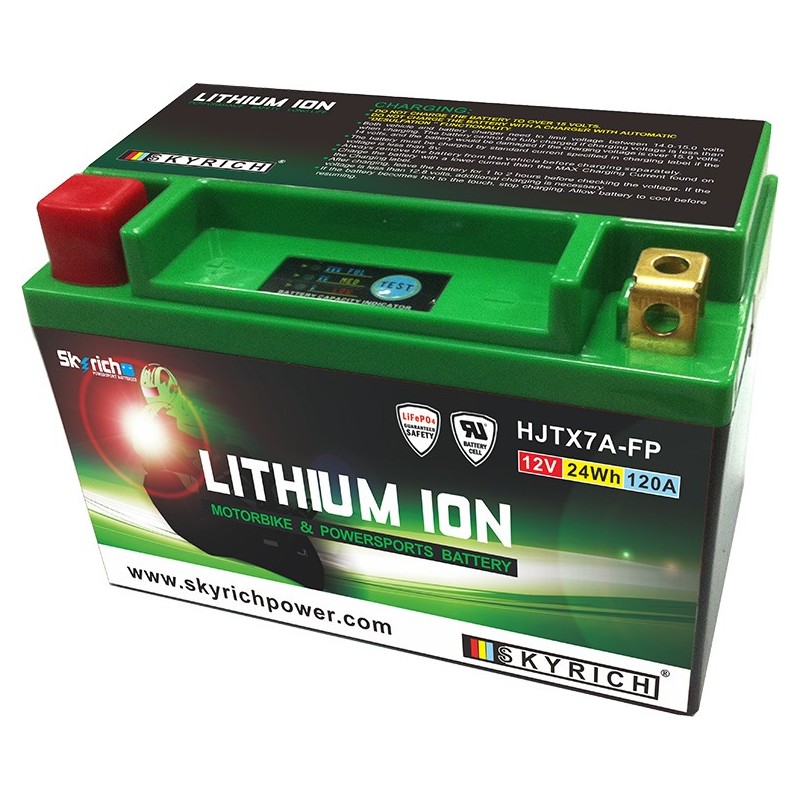 Batterie Lithium Ion SKYRICH pour moto HJTX7A-BS