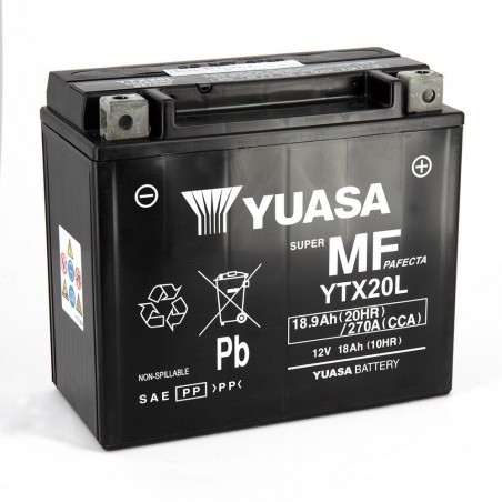 YTX20L-BS YUASA AGM Prête à l'emploi YTX20L-BS YUASA AGM Prête à l'emploi