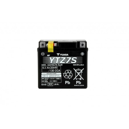 Batterie pour moto YTZ7S YUASA SLA-AGM prête à l'emploi