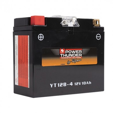 Batterie Moto Power Thunder YT12B-4 Prête à l'emploi