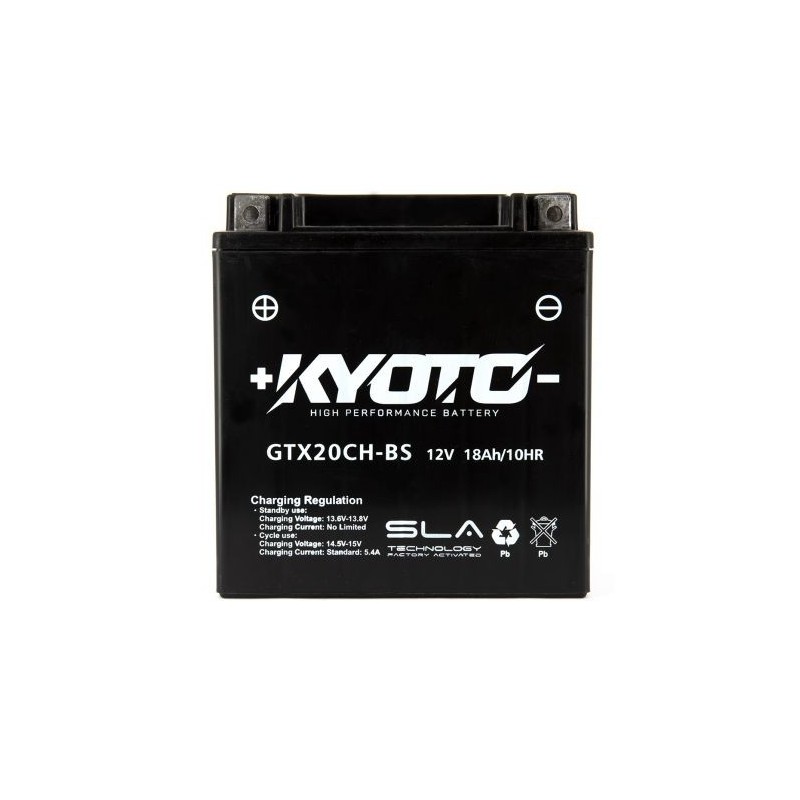 Batterie YTX20A-BS / YTX20CH-BS KYOTO SLA Prête à l'emploi