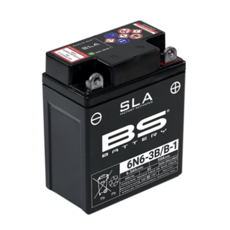 BATTERIE DE MOTO BS 6N6-3B BATTERIE DE MOTO BS 6N6-3B