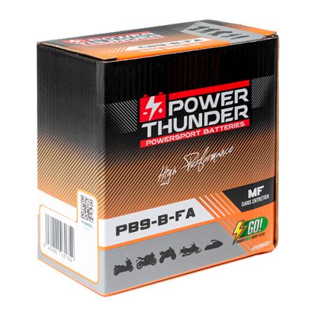 Batterie Moto Power Thunder PB9B / YB9-B prête à l'emploi