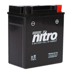Batterie moto YB12AL-A2 / NB12AL-A2 SLA NITRO Prête à l'emploi