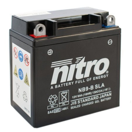 Batterie moto NB9-B SLA NITRO Prête à l'emploi Batterie moto NB9-B SLA NITRO Prête à l'emploi