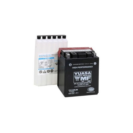 Batterie pour moto YTX14AHL-BS YUASA avec pack acide