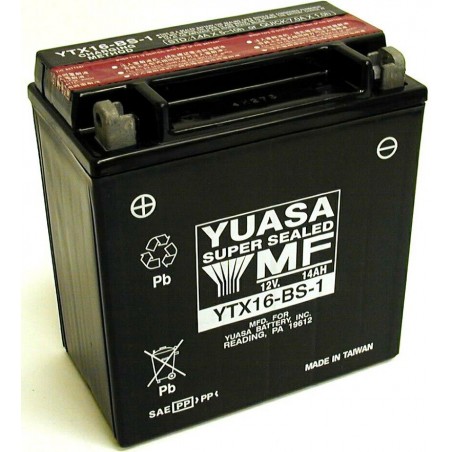 Batterie YUASA pour moto YTX16-BS-1