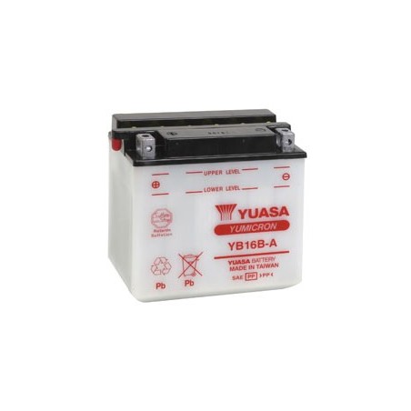 Batterie YUASA pour moto YB16B-A livrée sans acide