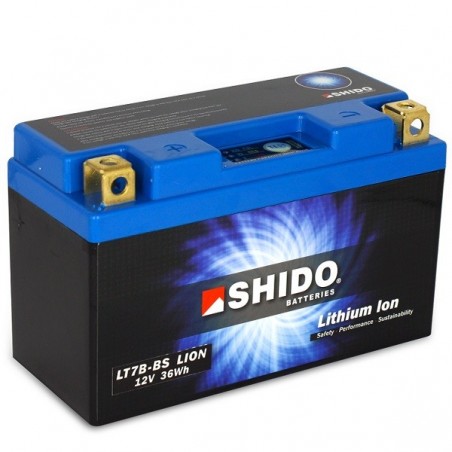 Batterie Lithium Ion SHIDO pour moto LT7B-BS