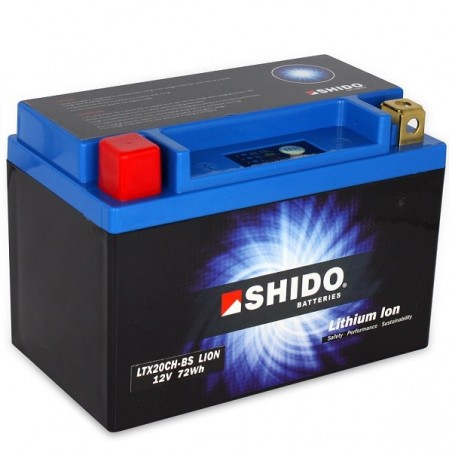 Batterie Lithium Ion SHIDO pour moto LTX20CH-BS