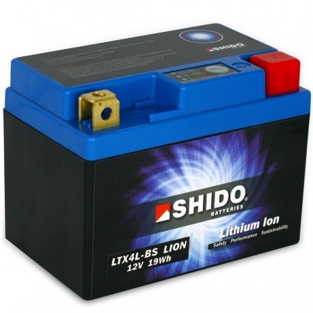 Retrouvez votre Batterie Lithium Ion SHIDO pour moto LTX4L-BS-Chez