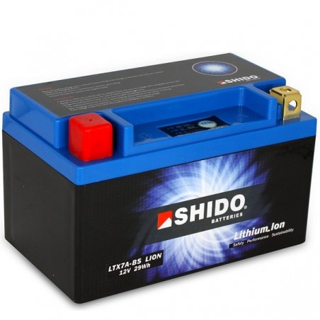Batterie Lithium Ion SHIDO pour moto LTX7A-BS