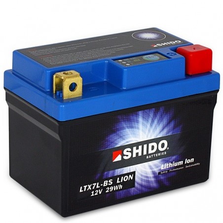 Batterie Lithium Ion SHIDO pour moto LTX7L-BS